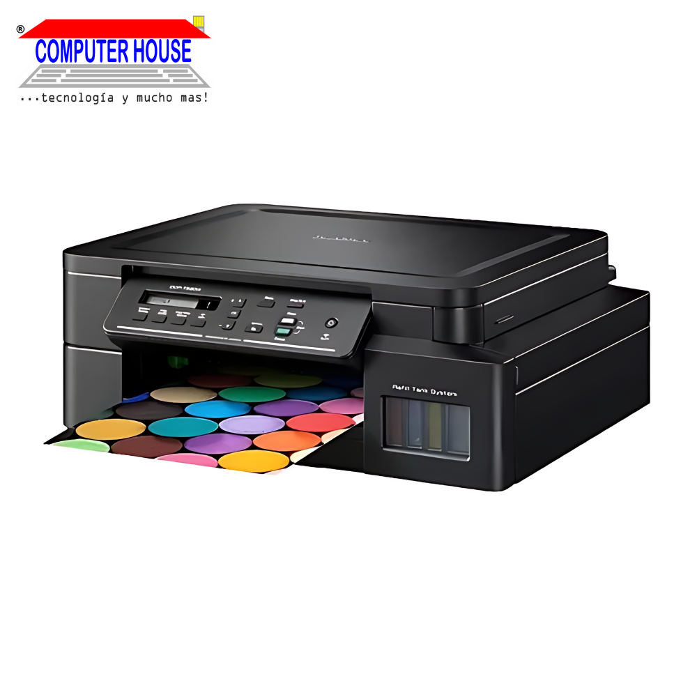 Impresora con Sistema Continuo BROTHER DCP-T520W, Multifuncional (imprime, copia y escanea), A4, InkBenefit Tank, USB/Wi-Fi, Pantalla LCD..