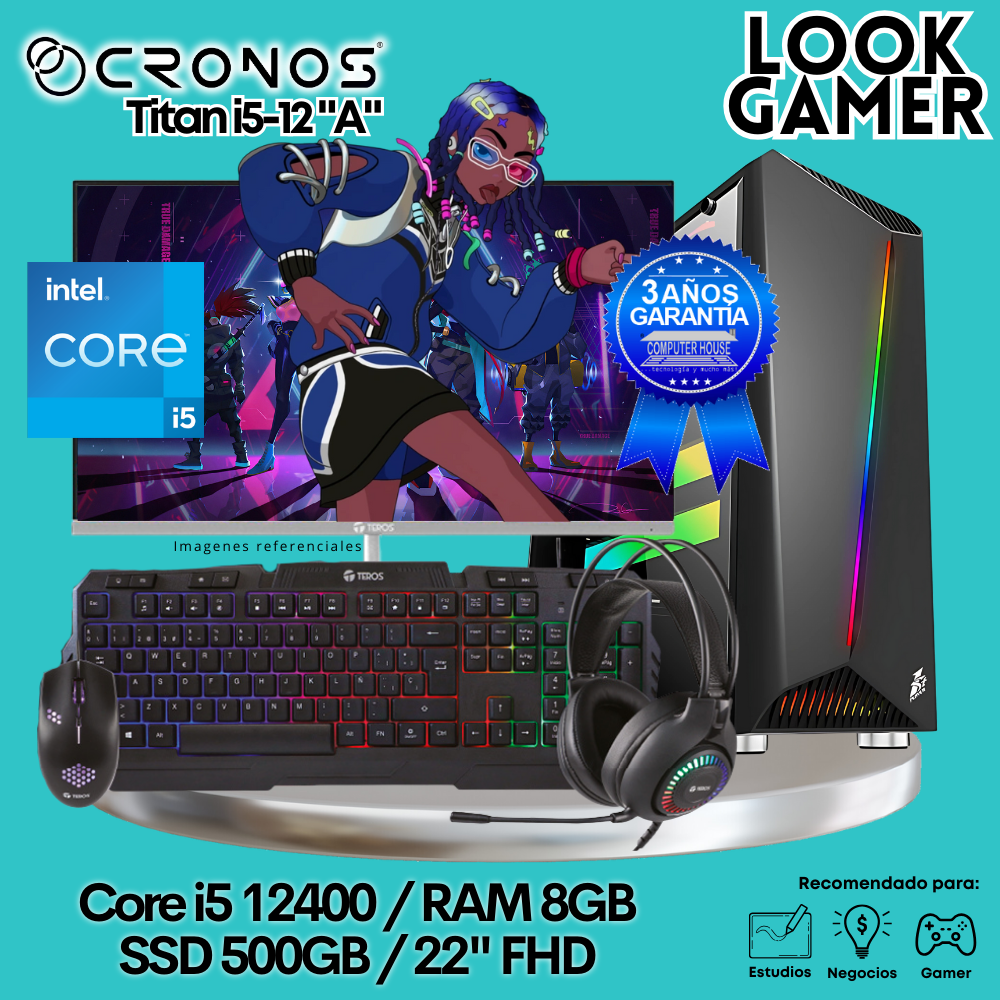 PC Look Gamer CRONOS Titan i5-12 