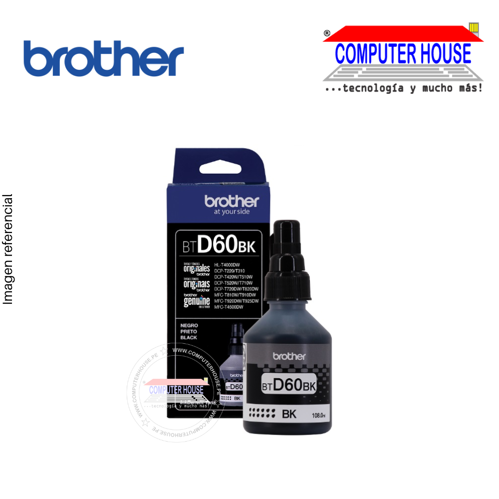 BROTHER BTD60BK Black Ink 108ml