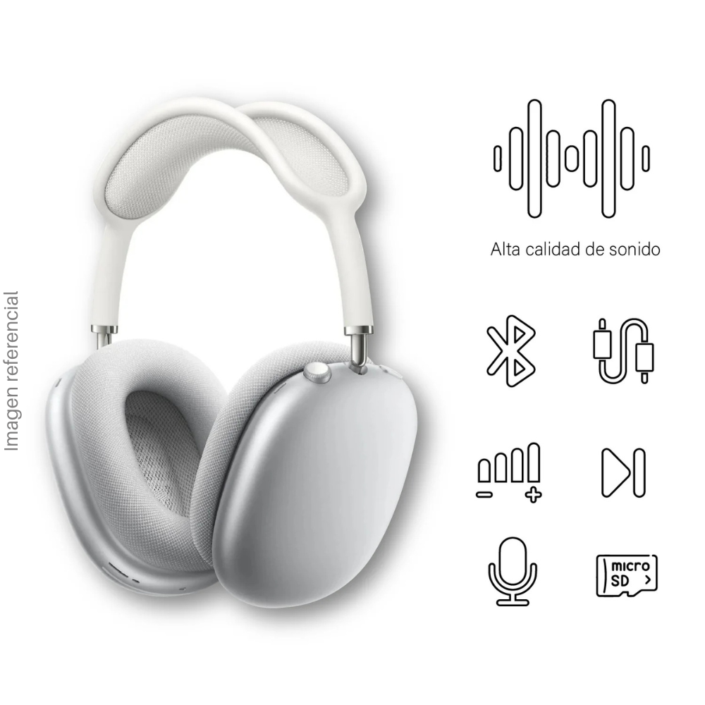 Audífono Inalámbrico P9 MAX vincha, Bluetooth, Micrófono con estuche - Colores