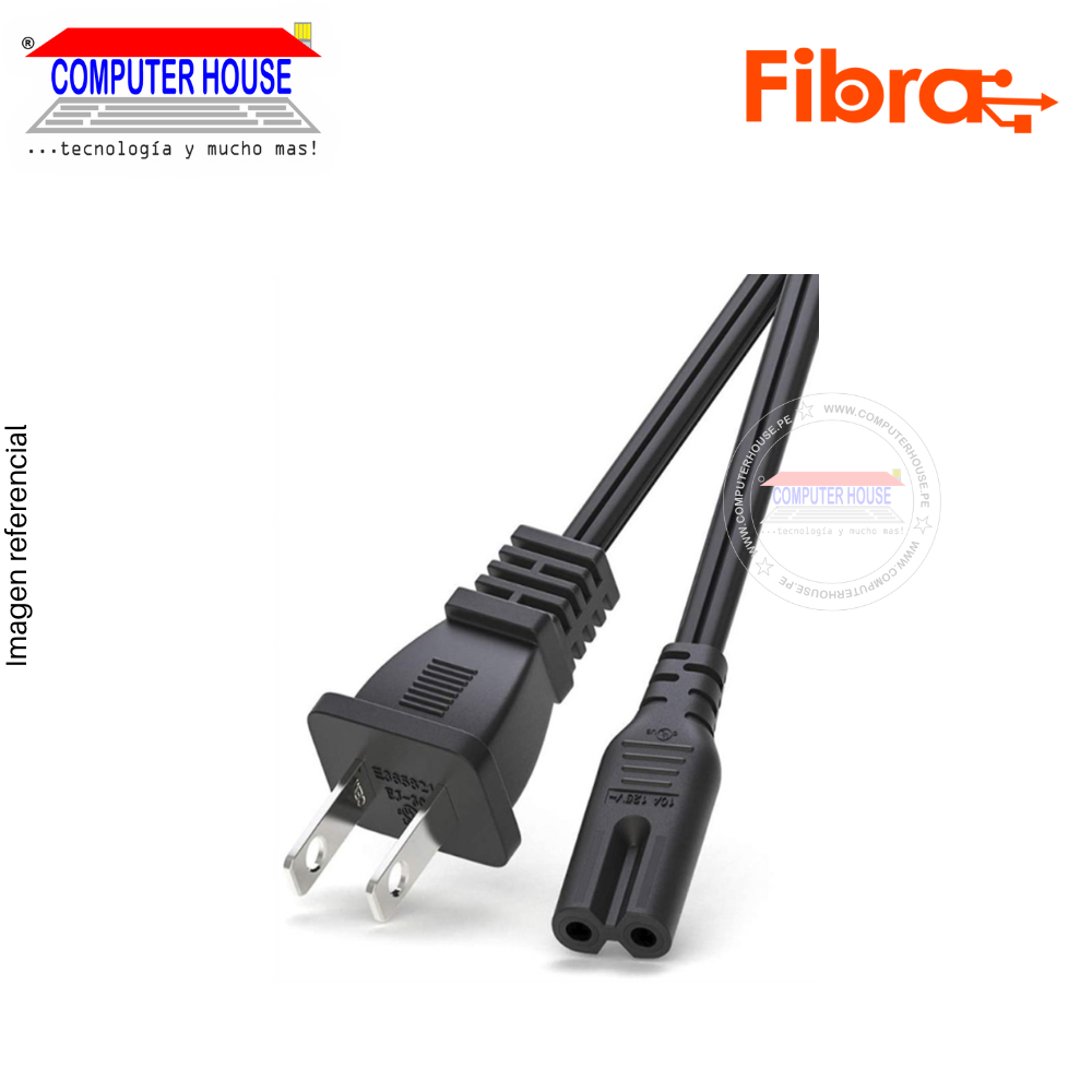 Cable de Poder FIBRA para impresora, Tipo Ocho, 1.5 metros.