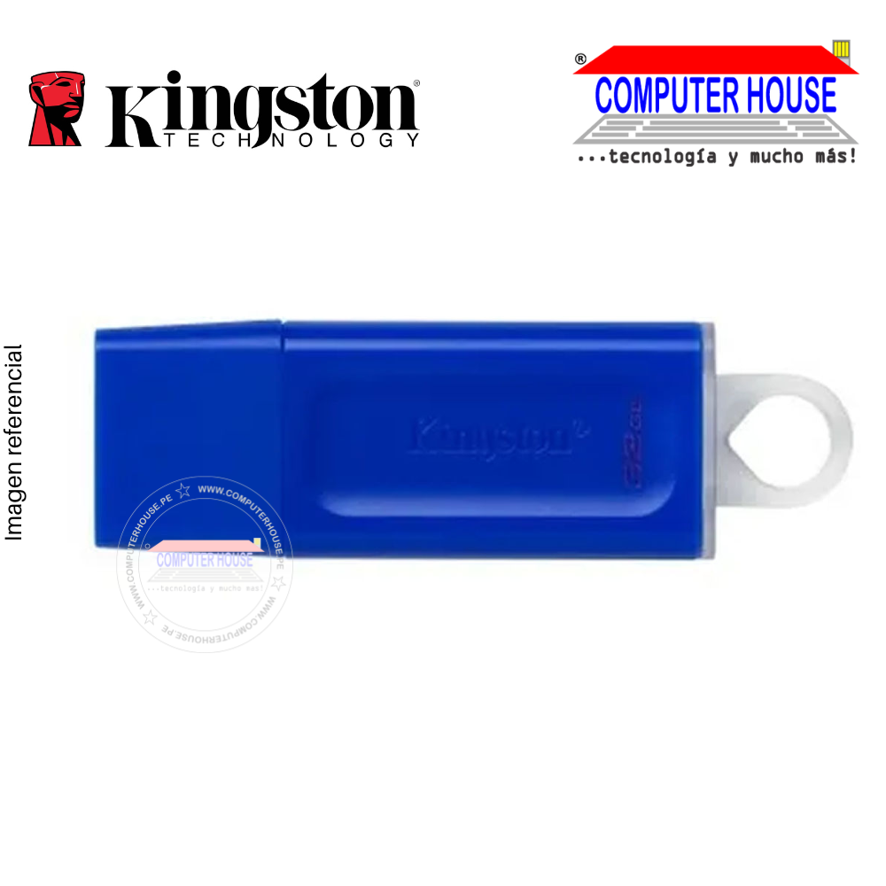 Memoria USB KINGSTON 64GB, DTX Exodia, 3.2, Azul(DTX/64GB)