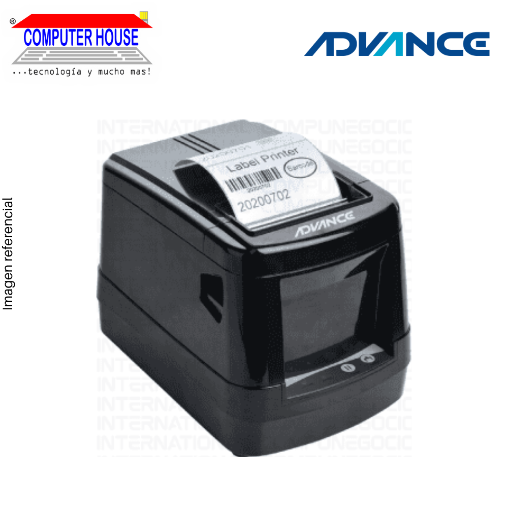 Impresora de Etiquetas Termica Advance ADV-9010, velocidad 127 mm/seg ,USB y BT.