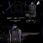 Silla Gamer K3, Negro.