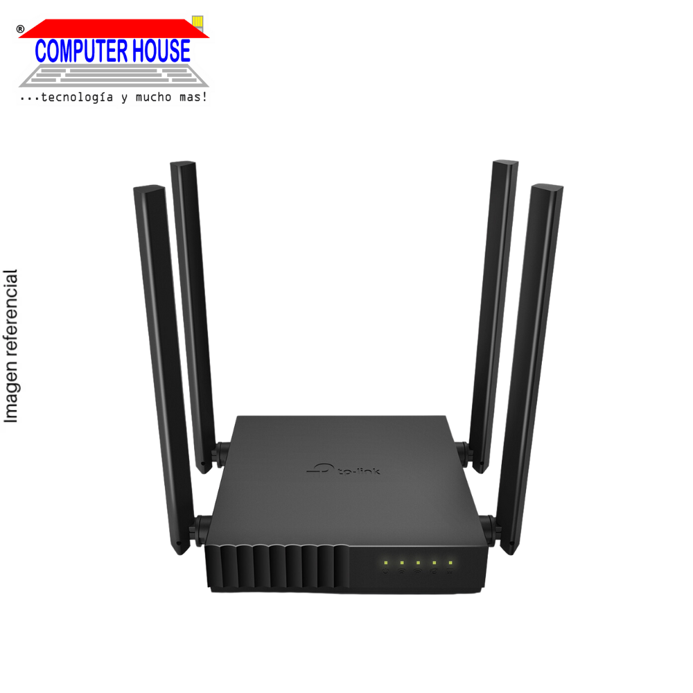 Router TP-LINK Archer C50, AC1200, Wi-Fi 5, Doble Banda 2.4GHz (hasta 300Mbps) y 5GHz (hasta 867Mbps).