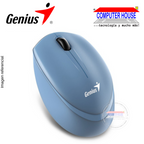 GENIUS NX-7009 Wireless Mouse, Ergonomic, Blueeye, Colors (Blue Grey, Black, White), USB Receiver. 