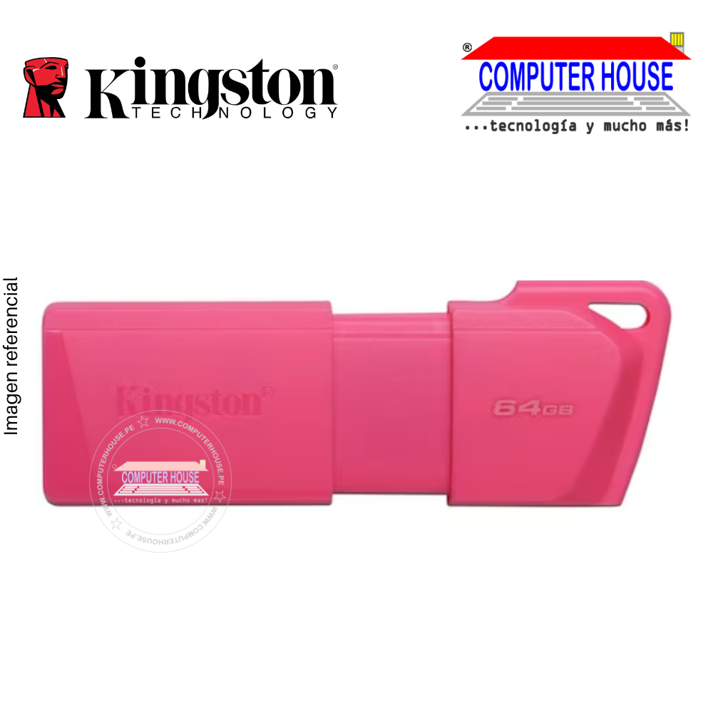 Memoria USB KINGSTON 64GB, DTX Exodia M, 3.2, Pink (KC-U2L64-7LN)