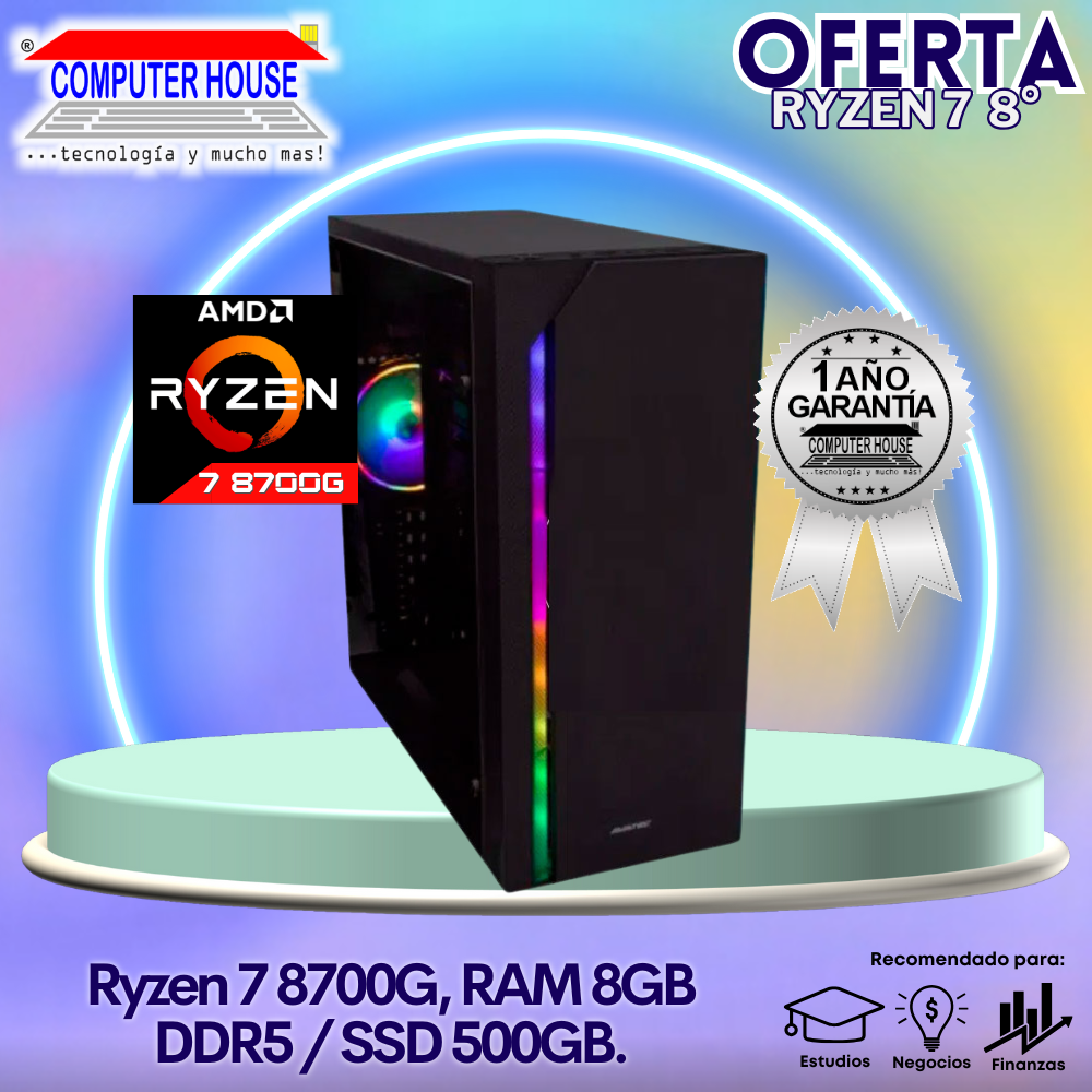 OFERTA Solo CPU: Look Gamer Ryzen 7-8700G 