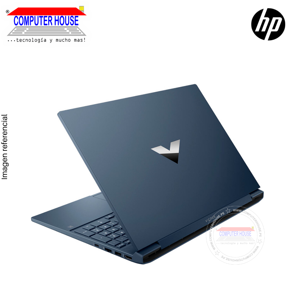 Laptop HP Victus 15-FA0033DX, Core i5-12450H, RAM 16GB, SSD 512GB, 15.6" FHD 144Hz, RTX3050 4GB, Teclado en Inglés, Windows 11.