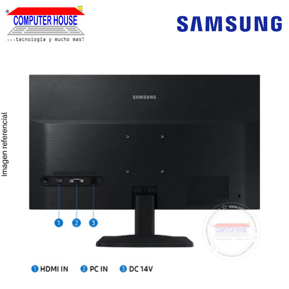 SAMSUNG Monitor 22" LS22A33ANHLXPE , FHD 1920 x 1080 VGA, HDMI, Negro