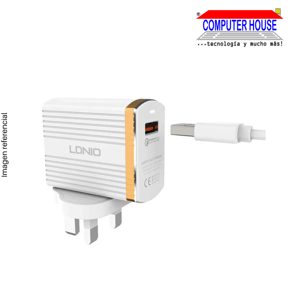 LDNIO CHARGER, 18w Usb-c Wall Adapter (A1302Q)