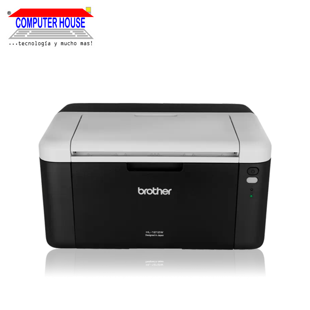 Impresora láser BROTHER  HL-1212W monocromática, A4, USB/Wi-Fi.