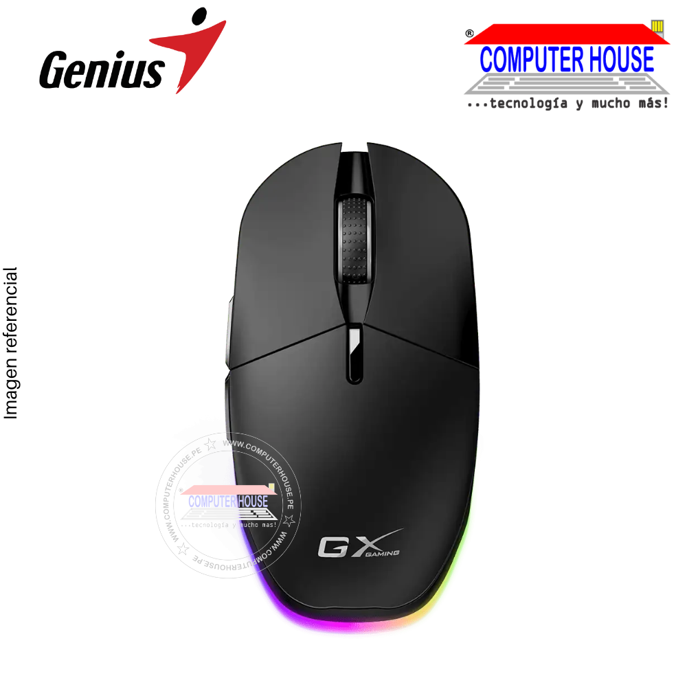 Mouse Inalámbrico GENIUS M8250 recargable colores (Negro/Blanco)