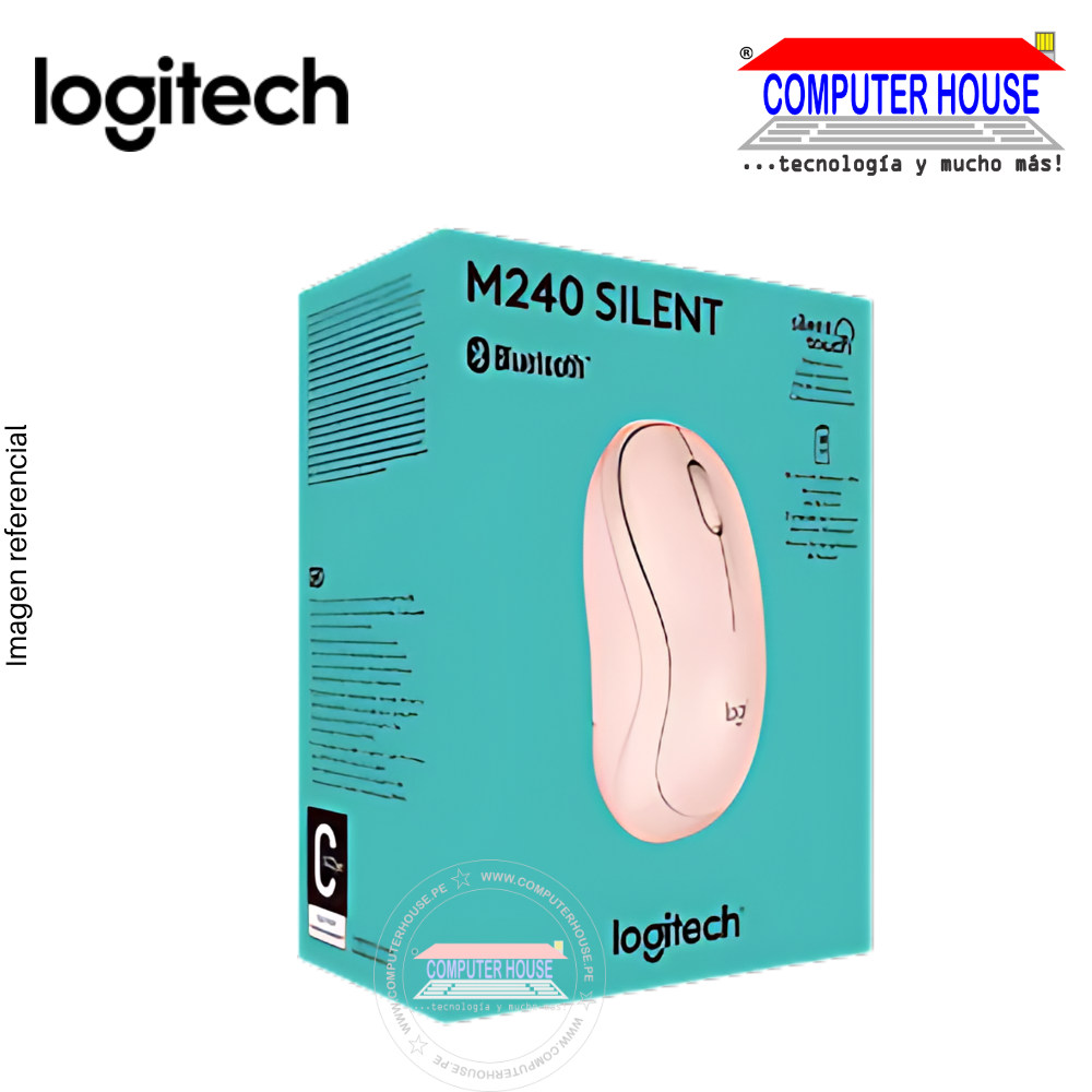 LOGITECH mouse M240 silent wireless bt  Rose (910-007117)