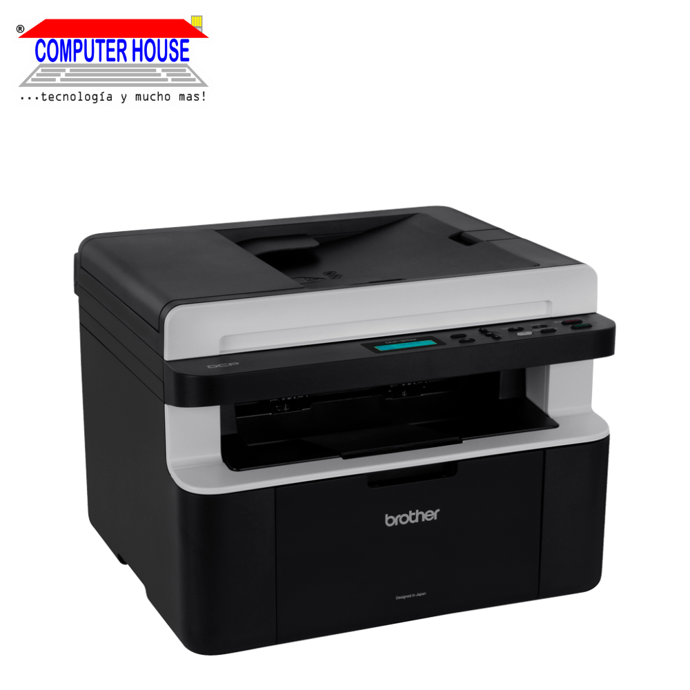 Impresora Láser BROTHER DCP-1617NW monocromática, Multifuncional (imprime, copia y escanea), A4, USB/Wi-Fi.