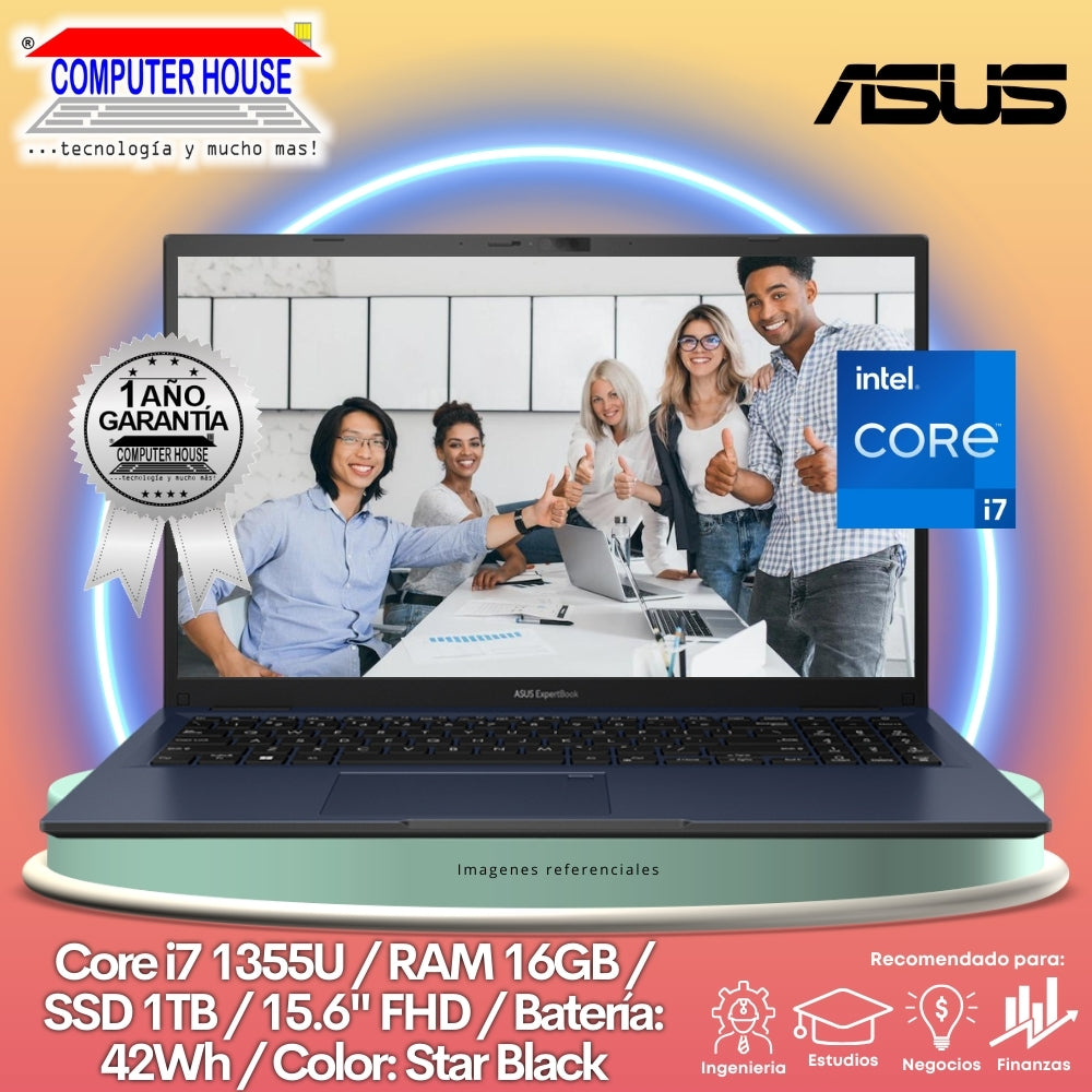 Laptop ASUS B1502CVA, Core i7-1355U, RAM 16GB, SSD 1TB, 15.6