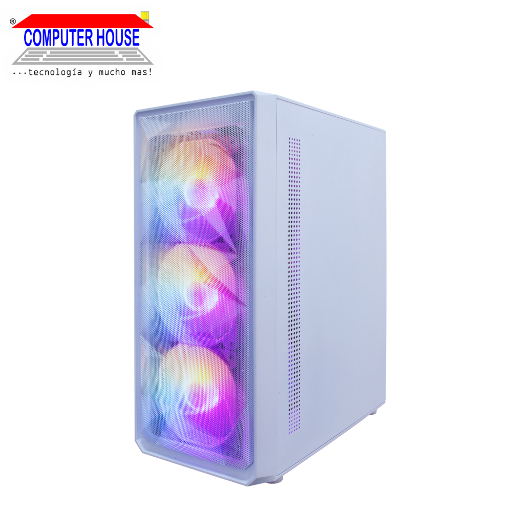 Case 1St Player FD3 Black, Without Cooler, Left Side Panel: Tempered Glass, Front Panel: Metal Mesh