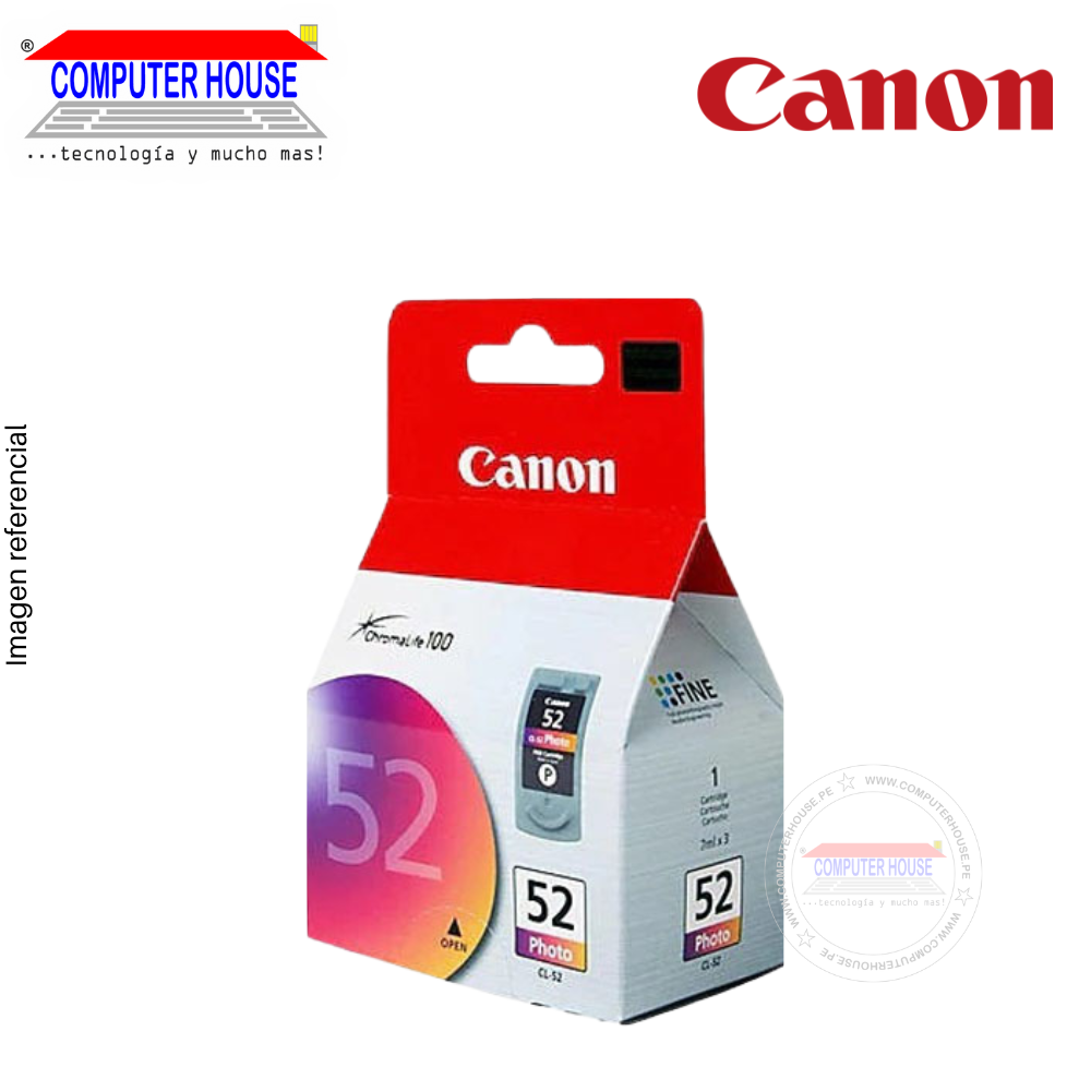 Cartucho de Tinta CANON CL-52 Photo. LIQUIDACION