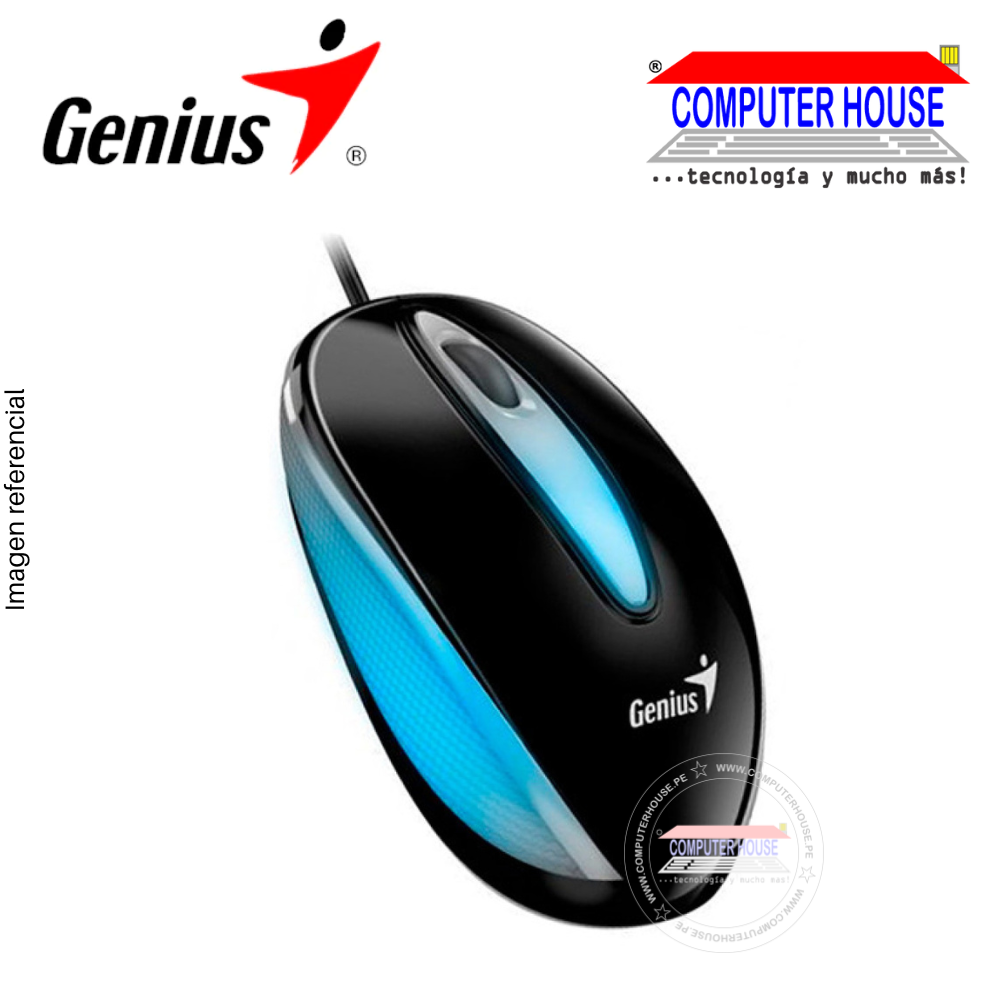 GENIUS DX-MINI USB Wired Mouse Black, USB-A Connection.