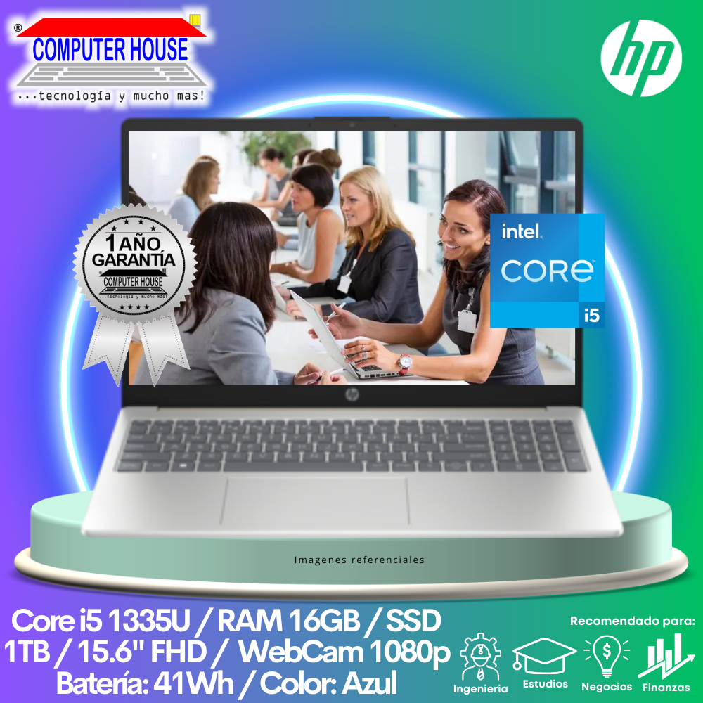 Laptop HP 15-fd0005la, Core i5-1335U, RAM 16GB, SSD 1TB, 15.6