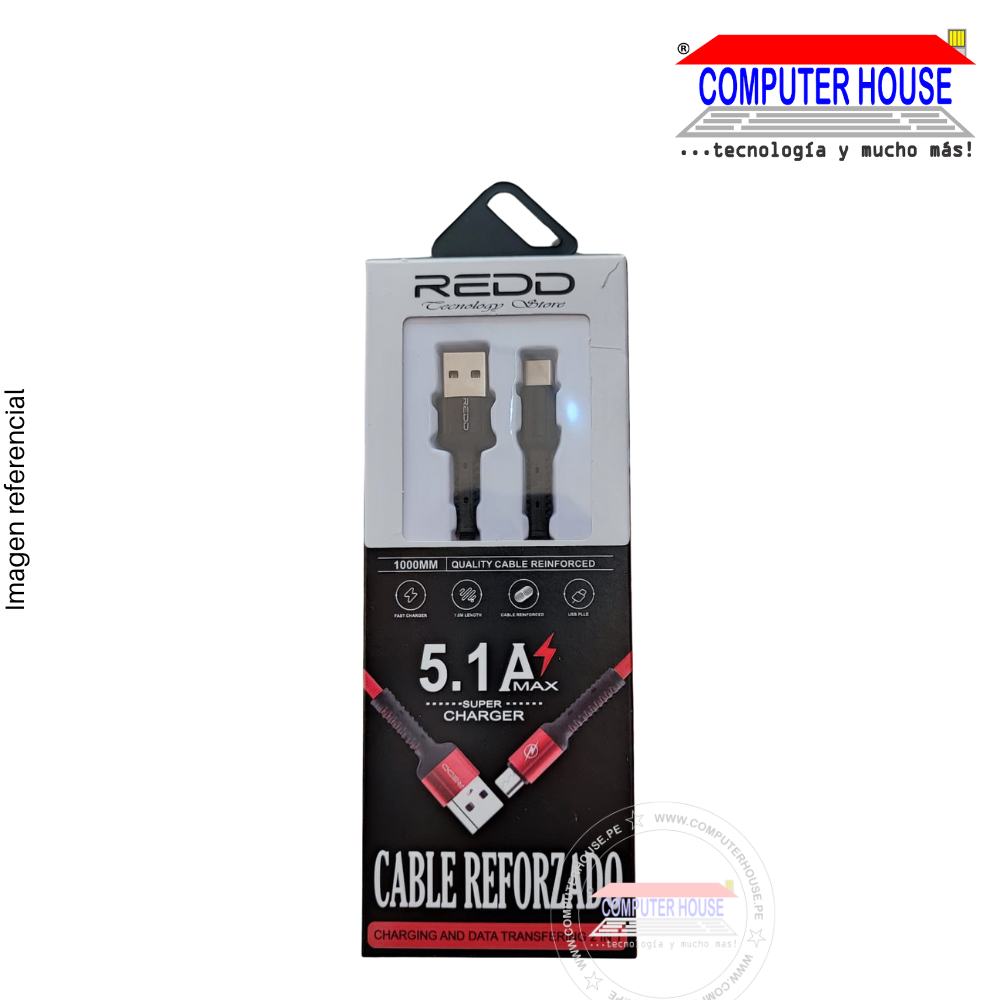 Charger + Type-C to USB-A Cable REDD RD-2034, V8, 5.1A. 