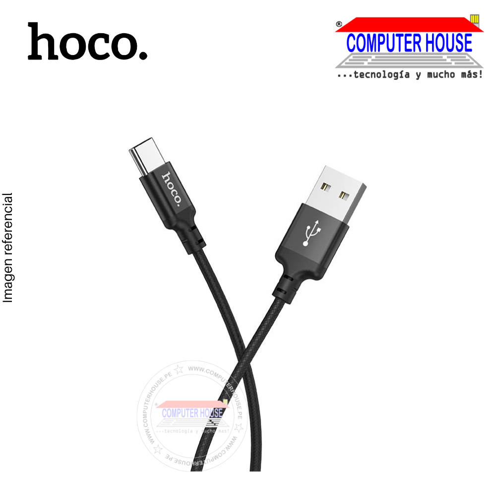 HOCO cable USB a Type-C 3A  X14 2.0A con longitud 1 metro.
