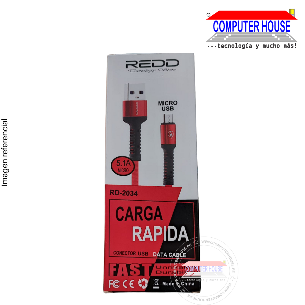 Charger + Type-C to USB-A Cable REDD RD-2034, V8, 5.1A. 