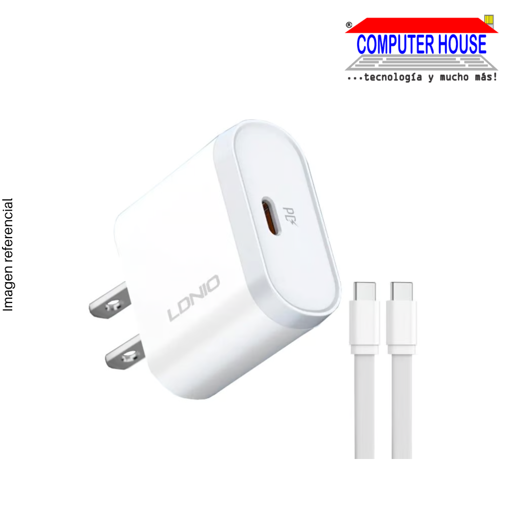 LDNIO 20W Fast Charging Charger, USB-C Includes USB-C to USB-C Cable (Q111)
