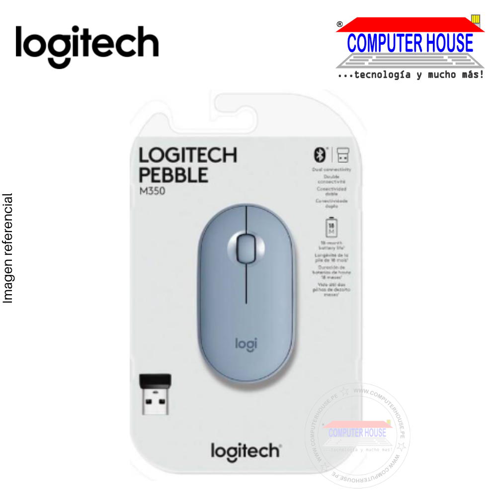 LOGITECH Pebble mouse  M350 silent bluetooth/wireless grey (910-005773)