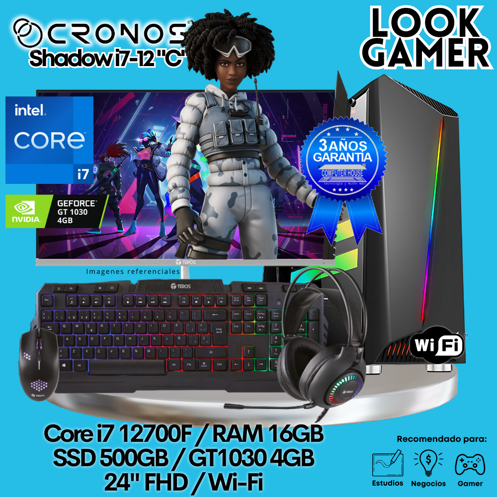 PC Look Gamer CRONOS Shadow i7-12 