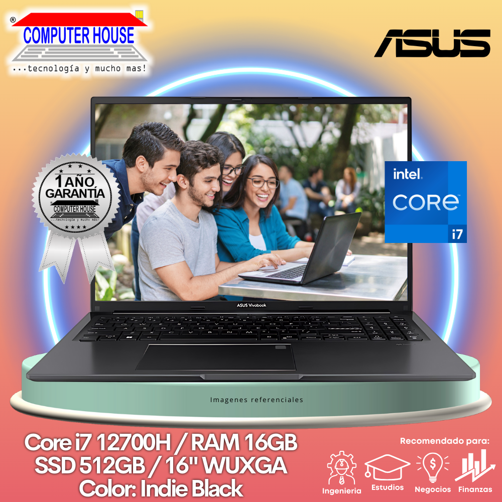 Laptop ASUS VivoBook X1605Z, Core i7-12700H, RAM 16GB, SSD 512GB, 16″  WUXGA , FreeDos.