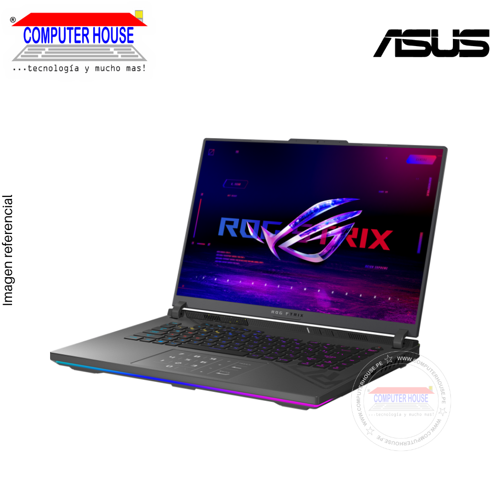 Laptop ASUS RogStrix G16, Core i7-13650HX, RAM 32GB DDR5, SSD 1TB, Video RTX4060 8GB, 16" FHD 165Hz, Teclado en Inglés, Windows 11.