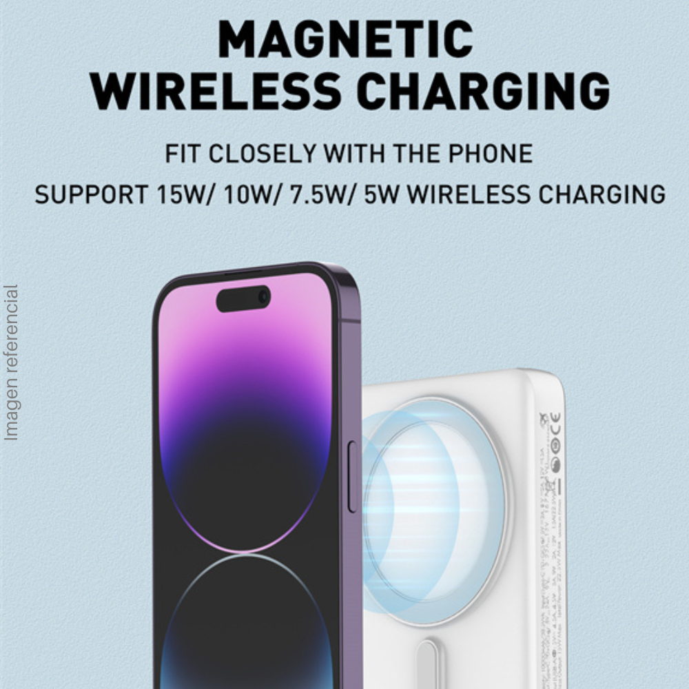 LDNIO 10000 mAh PQ17 Power Bank with 15W Wireless Charging - Black