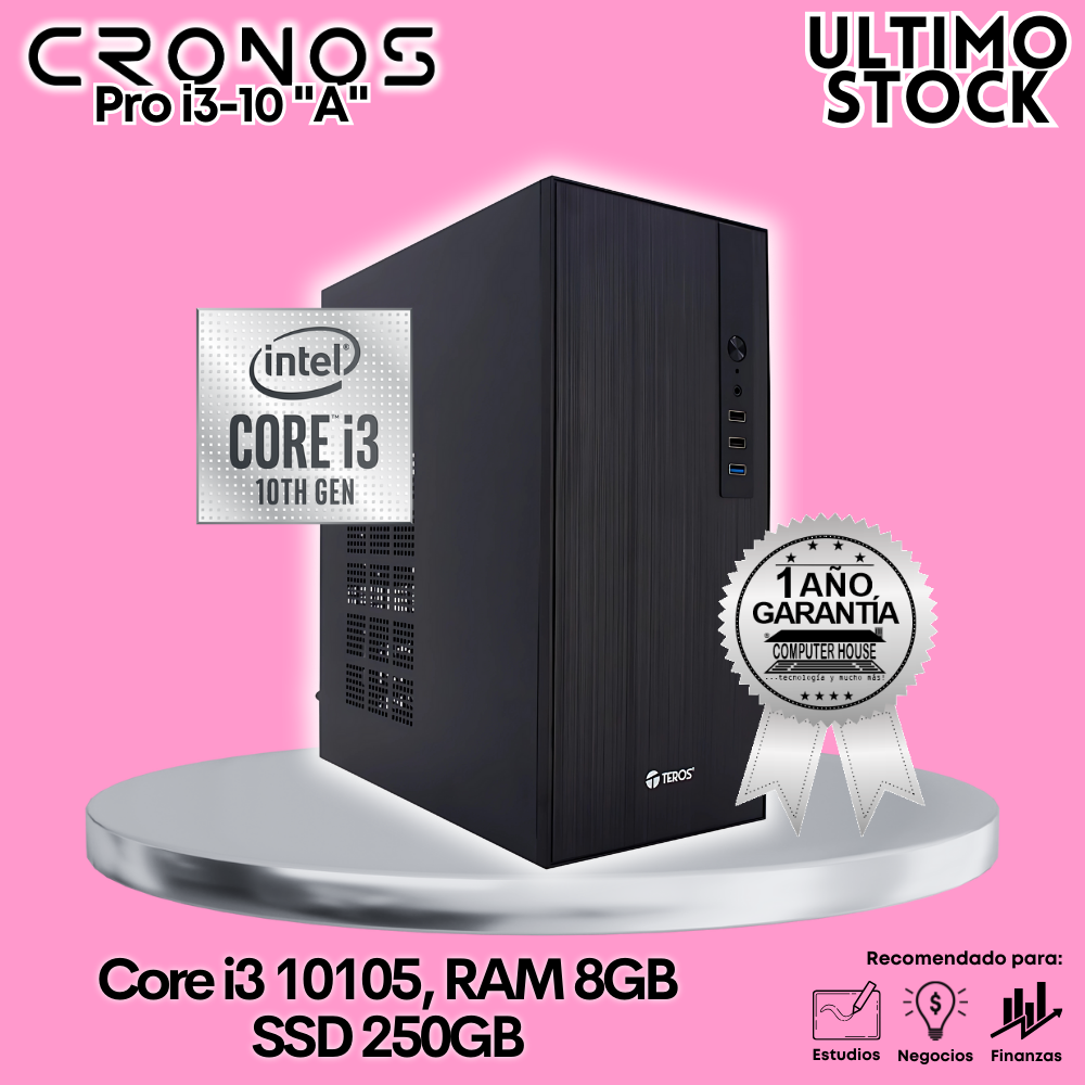 Latest Stock: Only CRONOS Pro i3-10 "A" CPU, 8GB RAM, 250GB SSD.