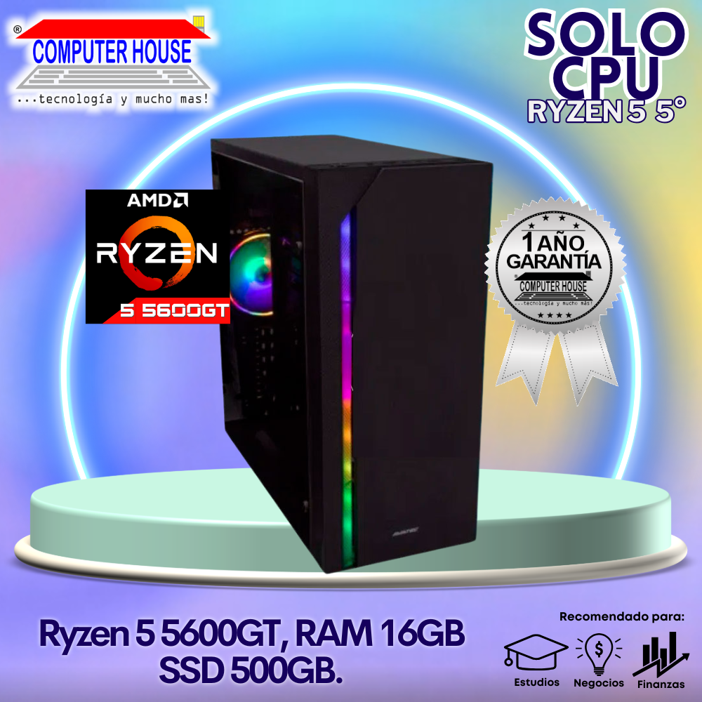 Solo CPU: Look Gamer Ryzen 5-5600GT 