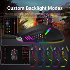 Mouse Gamer Alámbrico REDRAGON M601 Centrophorus, 7200 DPI, 6 Botones, Negro.