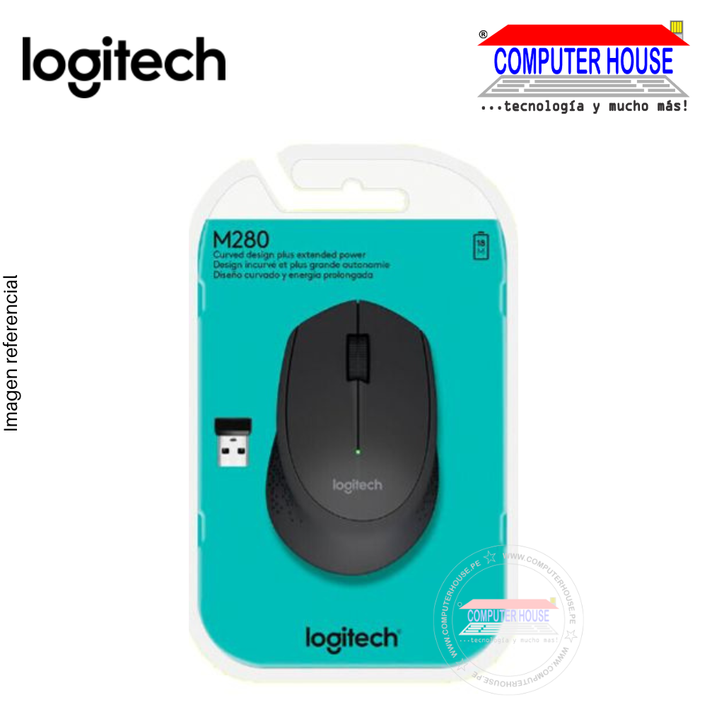 Mouse inalámbrico LOGITECH M280 negro (910-004284)
