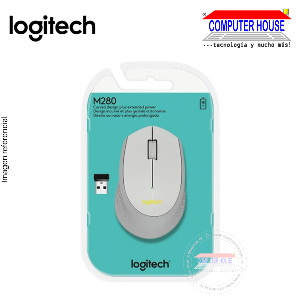 Mouse inalámbrico LOGITECH M280 Gris (910-004285)