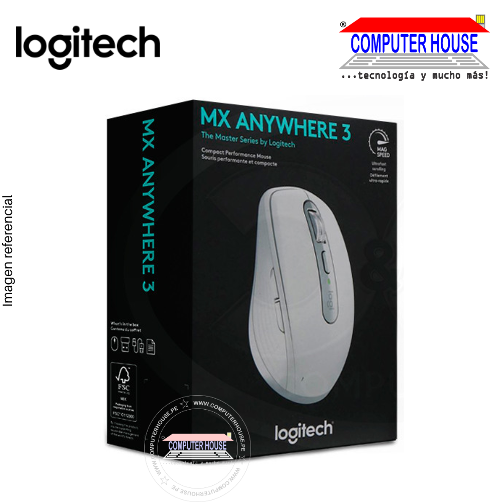 MOUSE LOGITECH MX ANYWHERE 3 PALE GREY BLUETOOTH (910-005985)