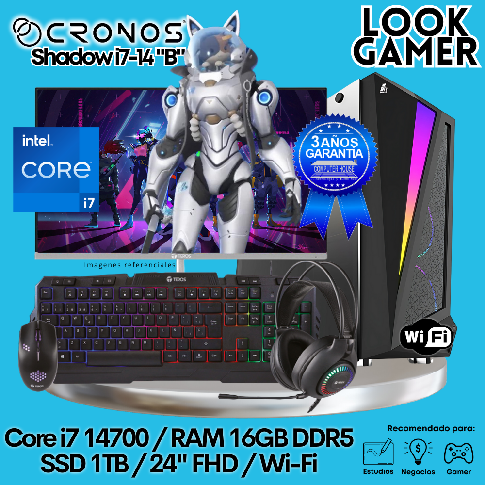 PC Look Gamer CRONOS Shadow i7-14 