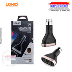 LDNIO car charger C701Q connection 4 ports (3 USB ports with 1 USB QC2.0) 1.5A