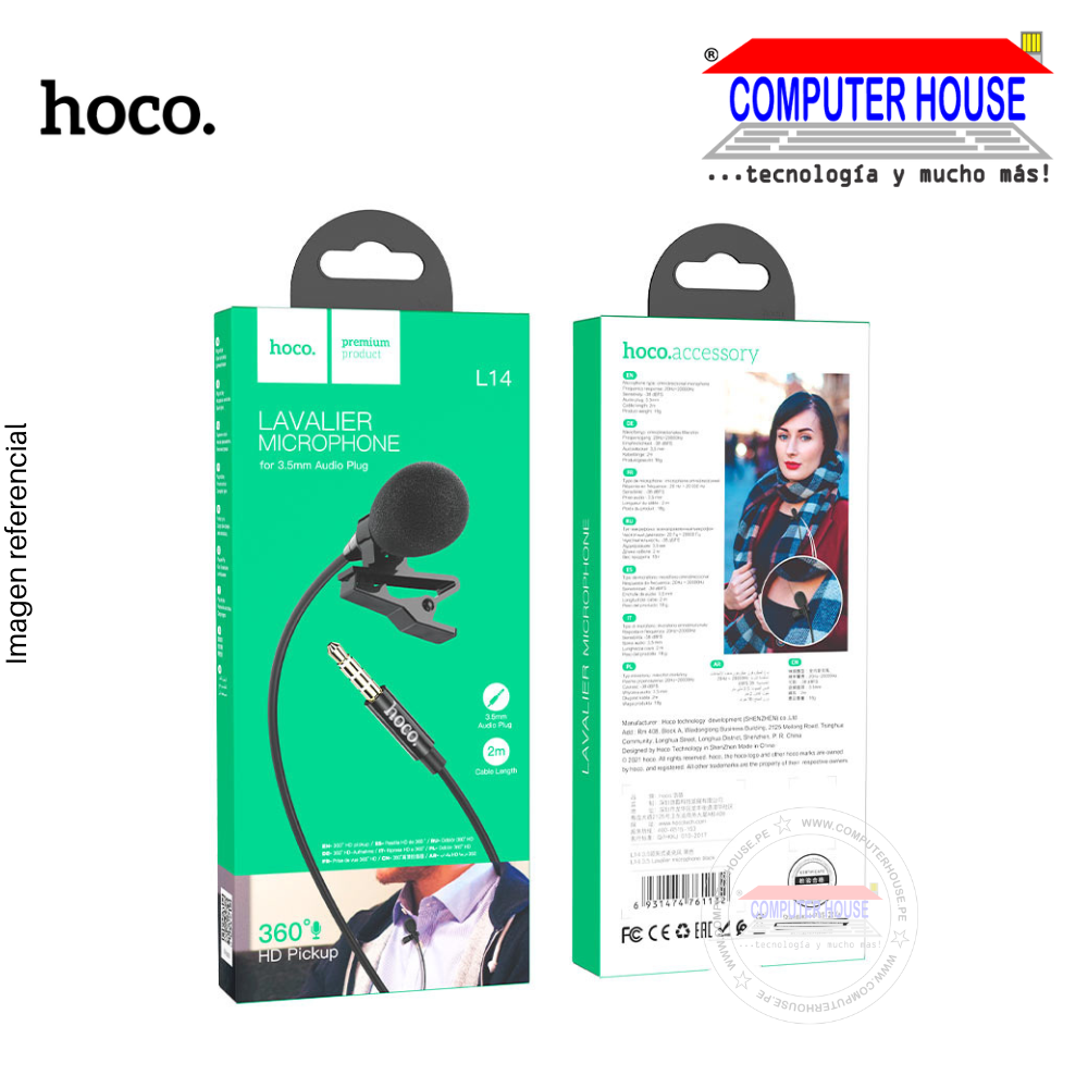 HOCO “L14” Lavalier Microphone for 3.5 mm