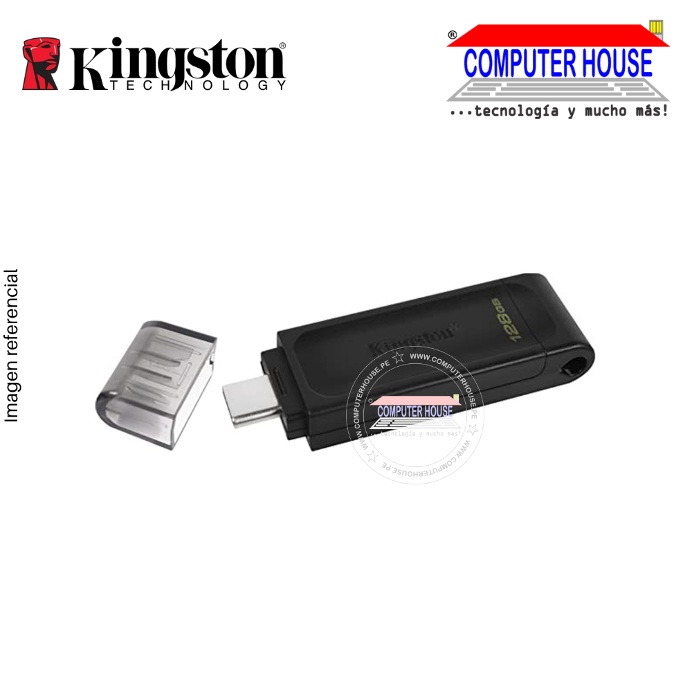 Memoria USB KINGSTON 256GB, Data Traveler 70, Tipo C (DT70/256GB)