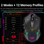 Mouse Gamer Alámbrico REDRAGON M601 Centrophorus, 7200 DPI, 6 Botones, Negro.