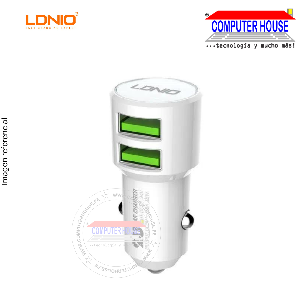 LDNIO car charger C309 connection 2 USB 3.6A Micro-USB. 
