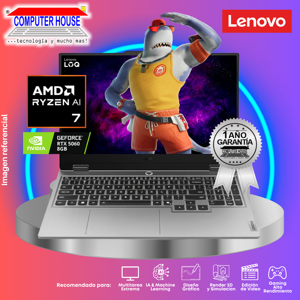 LENOVO IdeaPad Slim 3 Laptop, Core i5-13420H, RAM 16GB DDR5, SSD 512GB, 15.6" FHD, FreeDos.