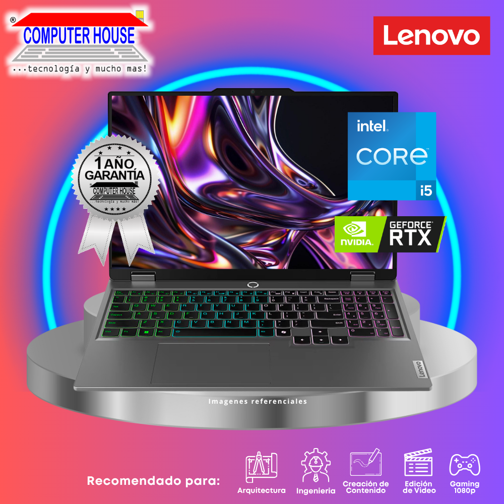 Laptop LENOVO LOQ 15IAX9, Core i5-12450HX, RAM 16GB DDR5, SSD 512GB, Nvidia GeForce RTX3050 6GB, 15.6" FHD 144Hz, FreeDos.