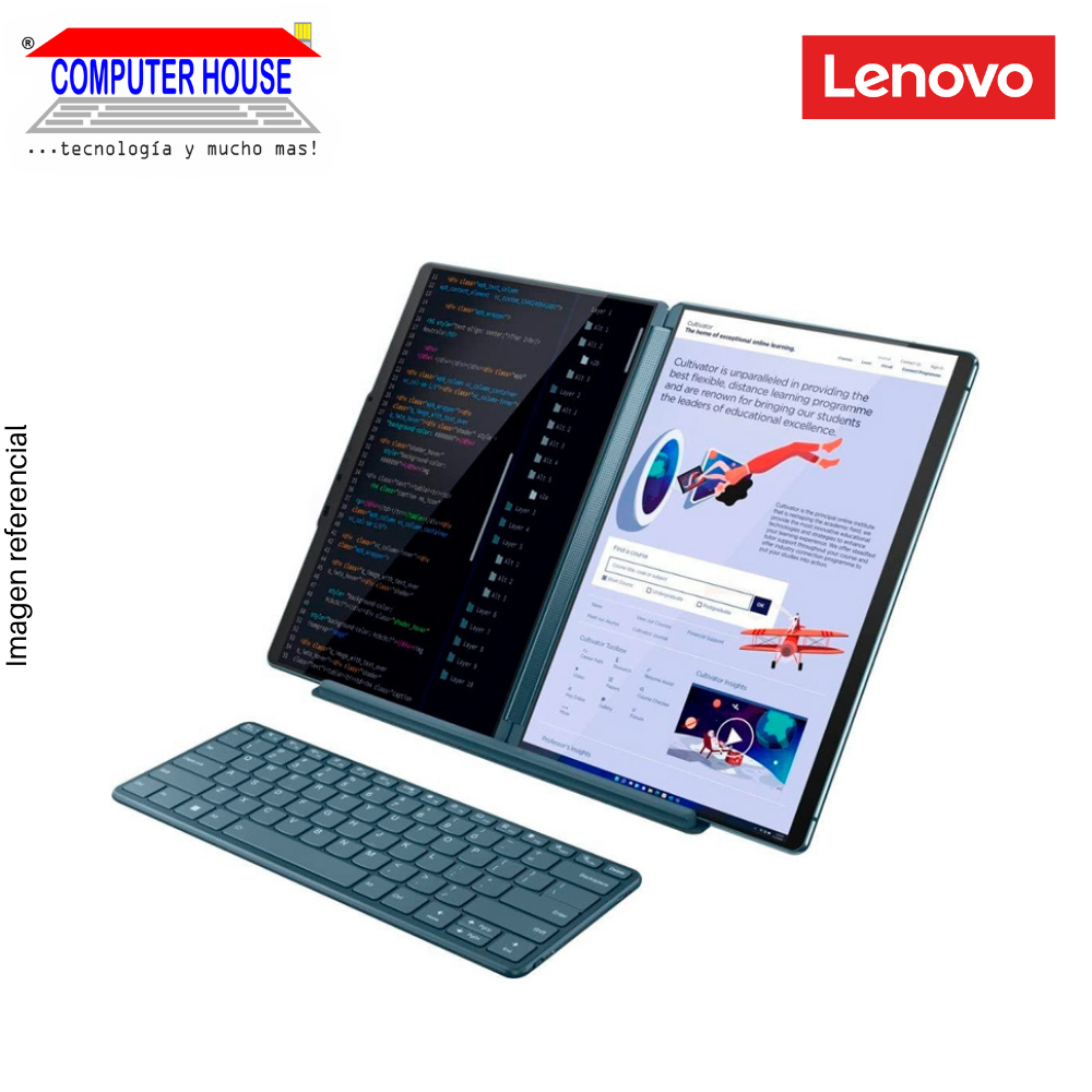 LENOVO Yoga Book 9 Laptop, Core i7-1355U, 16GB DDR5 RAM, 1TB SSD, 13.3" 2.8K, Touchscreen, Dual Display, Windows 11.