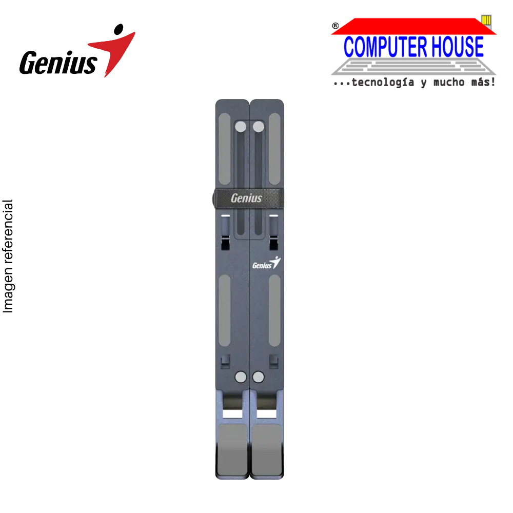 Soporte para laptop Genius G-Stand M250, aluminio, hasta 17", 7 niveles de inclinación,  plegable.