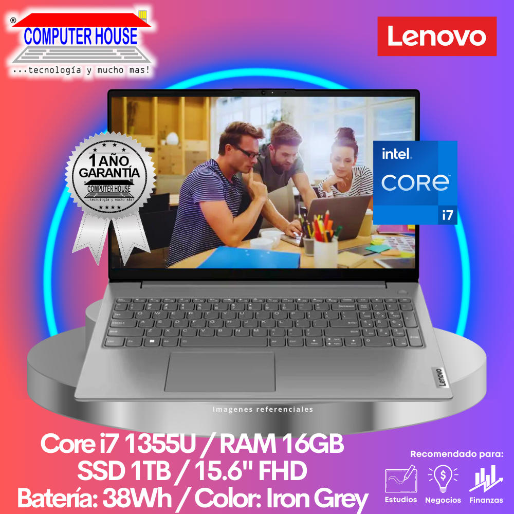 LENOVO V15 G4 Laptop, Core i7-1355U, 16GB RAM, 1TB SSD, 15.6" FHD, FreeDos.
